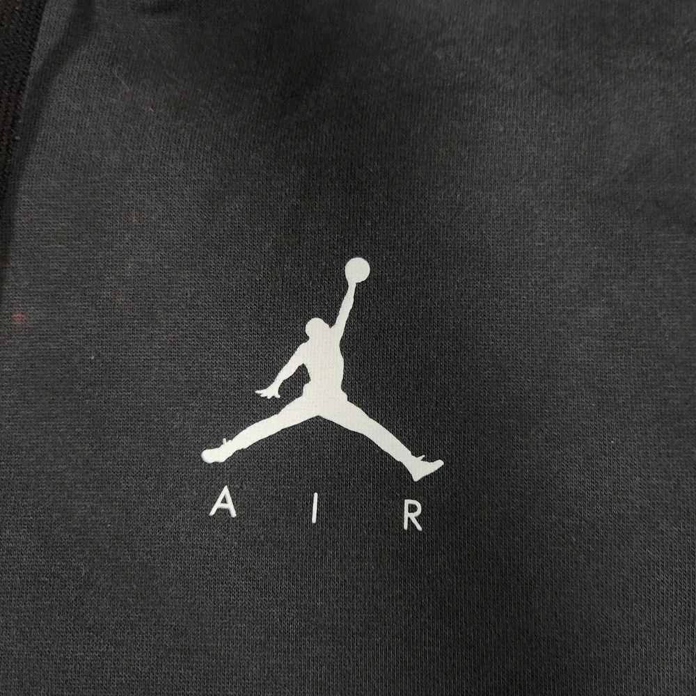 Vintage Nike Air Jordan Hoodie Sweatshirt Men XL Black Jumpman Pullover Monogram